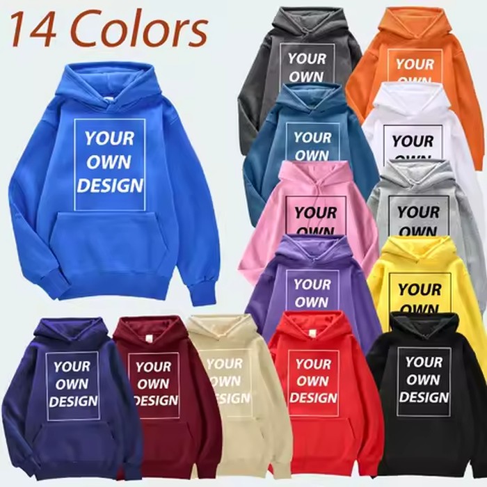 Customized DIY Print Men Woman Autumn Winter Hoodies Casual Classic Pullovers Simple Comfy Streetwear Soft Warm Sports Clothing