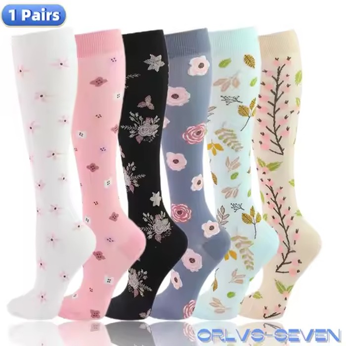 58 Styles New Compression Socks for Leggings Breathable Running Pressure Soccer Adult Sock Korean Edition Network Pressure Socks