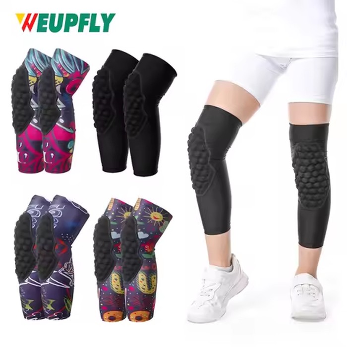 1/2Pcs Honeycomb Knee Support Knee Pads Brace Leg Sleeve Calf Compression Knee Protection For Kids Child Sports Football