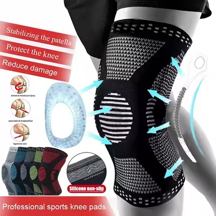 1Pc Professional Knee Compression Sleeves Joint Pain Relief Meniscus Brace Sports Support Pads for Running Basketball Women Men