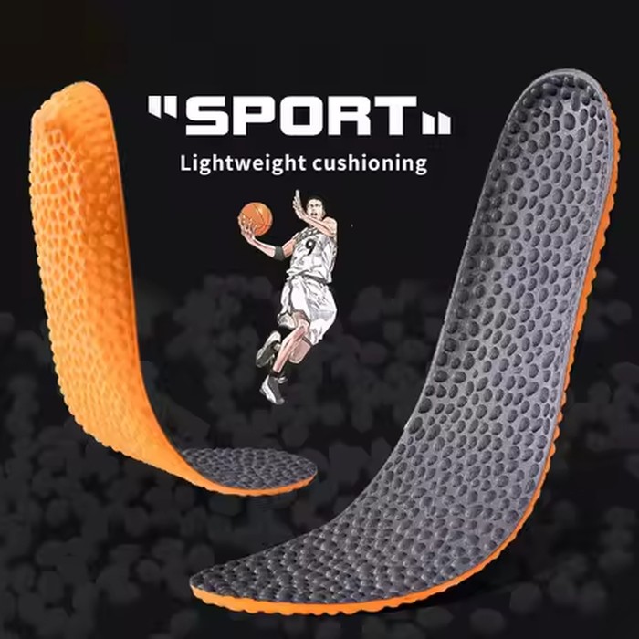 Popcorn Memory Foam Sport Insoles for Shoes Deodorant Breathable Sneakers Running Elastic Insoles for Men Women Orthotic Pads