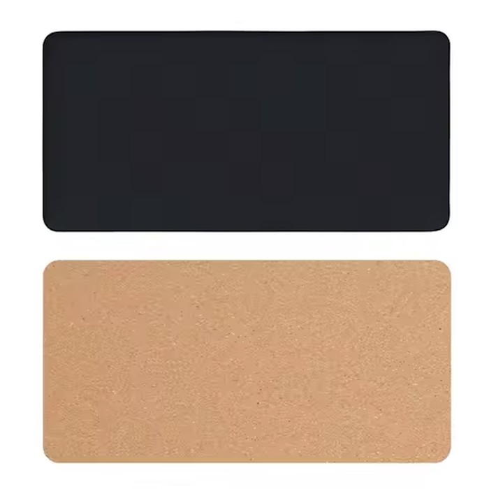 Anti-Slip Laminated Cork Desk Blotter, Premium PU Leather Large Mouse Pad for Office Laptop Desk Protection