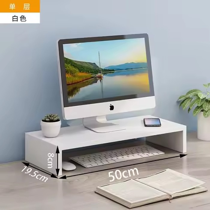 Desktop Computer Riser Stand, Ideal for Dormitory Desks—Elevates Your Monitor To Improve Ergonomics and Free Up Space Underneath
