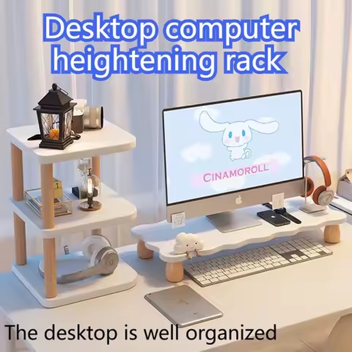 Office Computer Riser, Monitor Stand, Office Workstation Display Stand, Desktop Storage Rack
