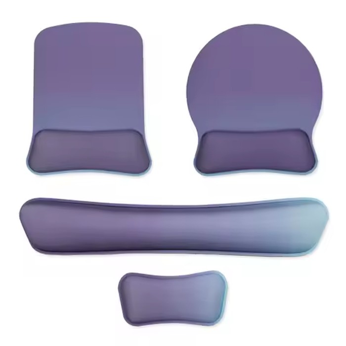 Memory Foam Wrist Rest Set Keyboard Mouse Pad Ergonomic Support for Office Gaming 7 Gradient Colors