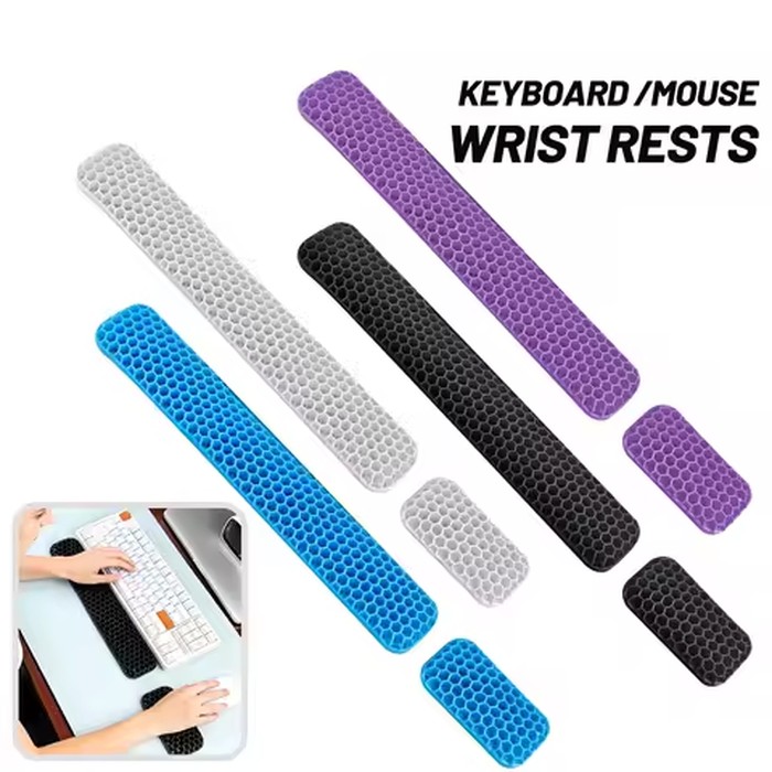 Ergonomic Keyboard Wrist Rest Pad Gel Memory Foam Mouse Hand Support Protector Pain Relief Typing Cushion for Notebook Desktop