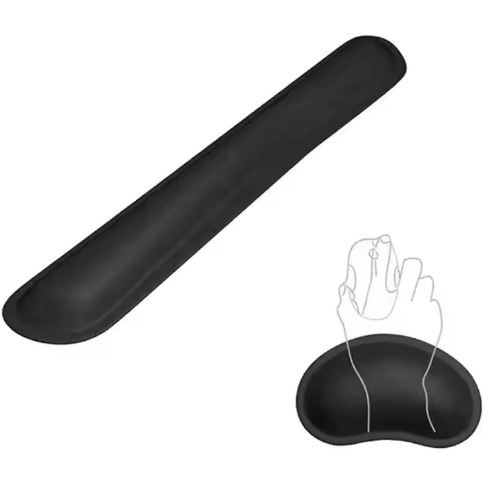 Keyboard Wrist Rest Mouse Pad With Wrist Support Memory Foam Non-slip Keyboard Pad Set Ergonomic Mousepad For Office Home Laptop