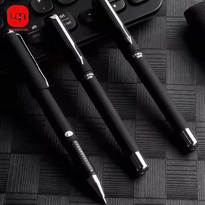 Matte Black 0.7mm Signature Gel Pen Set with Large Capacity Replaceable Refills Business Office Writing Pens