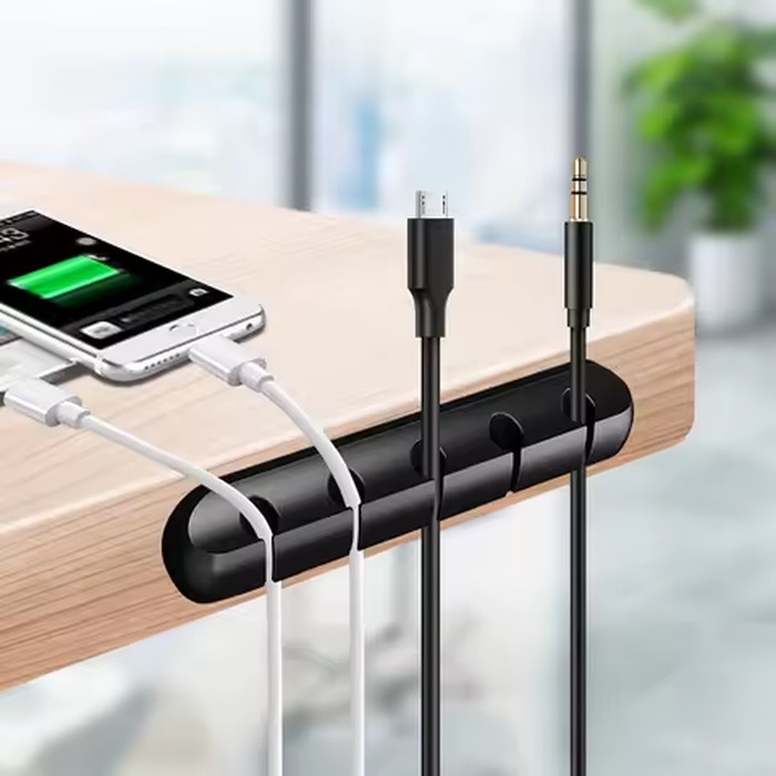 3/5/7 Hole Data Cable Organizer Desktop Cable Clip Charging Cable Storage Protector Mouse Cable Headphones Winder Fixing Clips