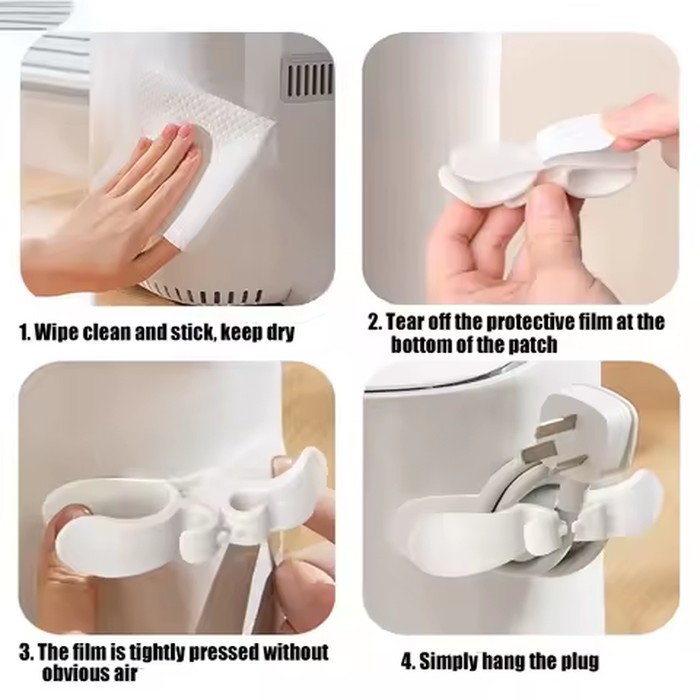 1pc Cord Winder Organizer for Kitchen Appliance Cord Wrapper Cable Management Clip Holder for Air Fryer Coffee Machine Fixer