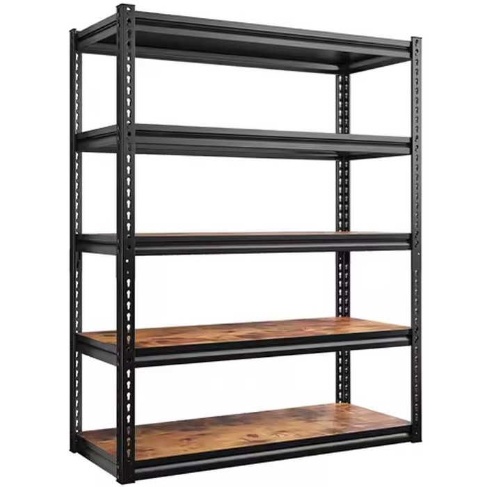 Storage Shelves Whith Thickened MDF Wood for Pantry Organizer | 2500LBS,Adjustable 5Tire Sturdy Rust-Resistant, Customized