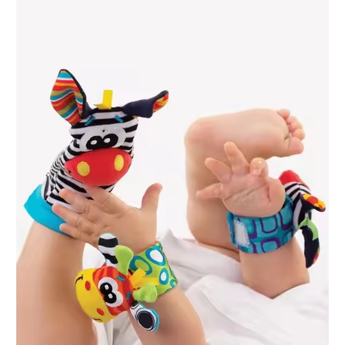 Newborn Baby Cute Stuffed Animals Baby Rattles Soft Socks Wristband Set Baby Rattles Toys Make Sounds Games For Babies