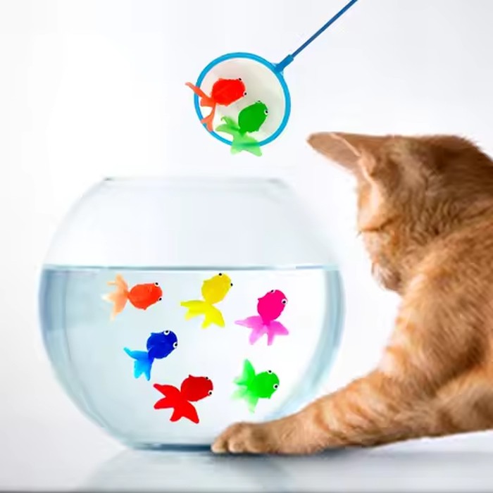 10Pcs Simulation Goldfish Toy Soft Rubber Colored Fake Goldfish Model Kindergarten Children Fishing Fish Baby Water Play Toy