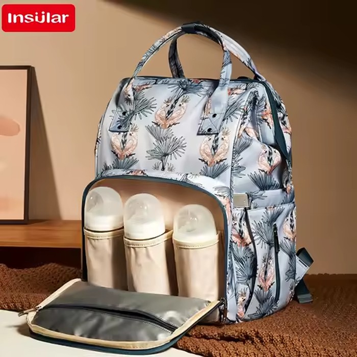 Fashion Print Large Capacity Mummy Backpack Multi-Functional Outdoor Travel Diaper Bag Portable Mommy Bag for Baby Care Supplies