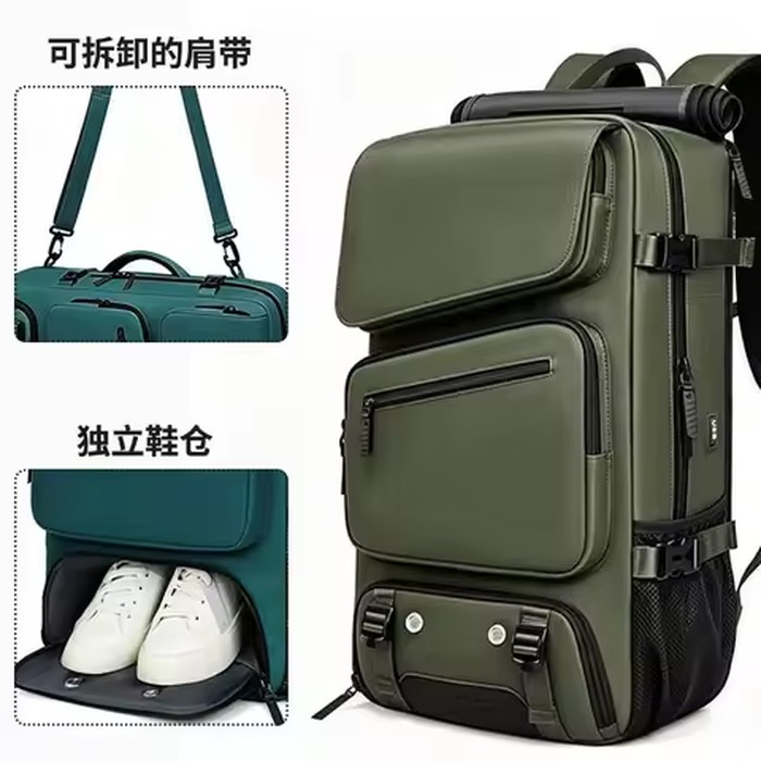 Outdoor Multifunctional Travel Backpack Can Be Carried on the Back as a Tote or Crossbody—Extra-Large Capacity Hiking Backpack