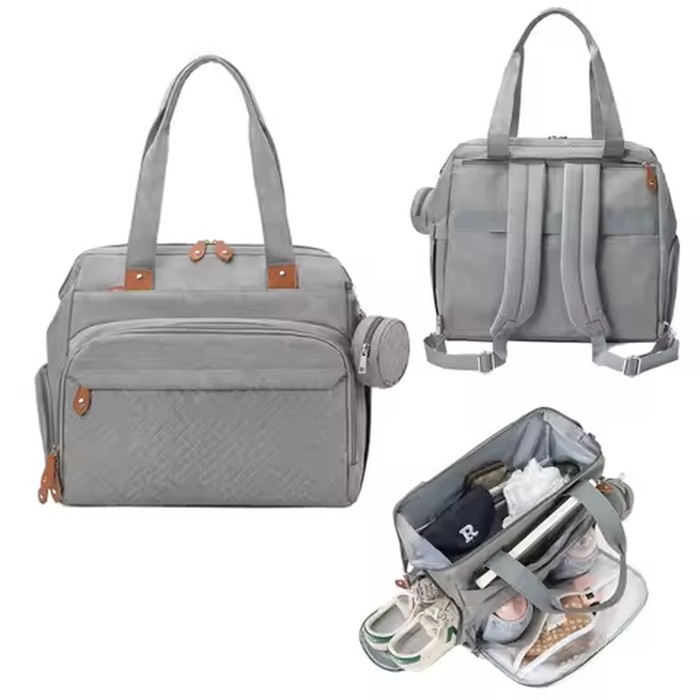 Mommy Bag Mother and Child Bag Large Capacity Lightweight Pregnant Double Shoulder Handheld Multi-functional Insulated Backpack
