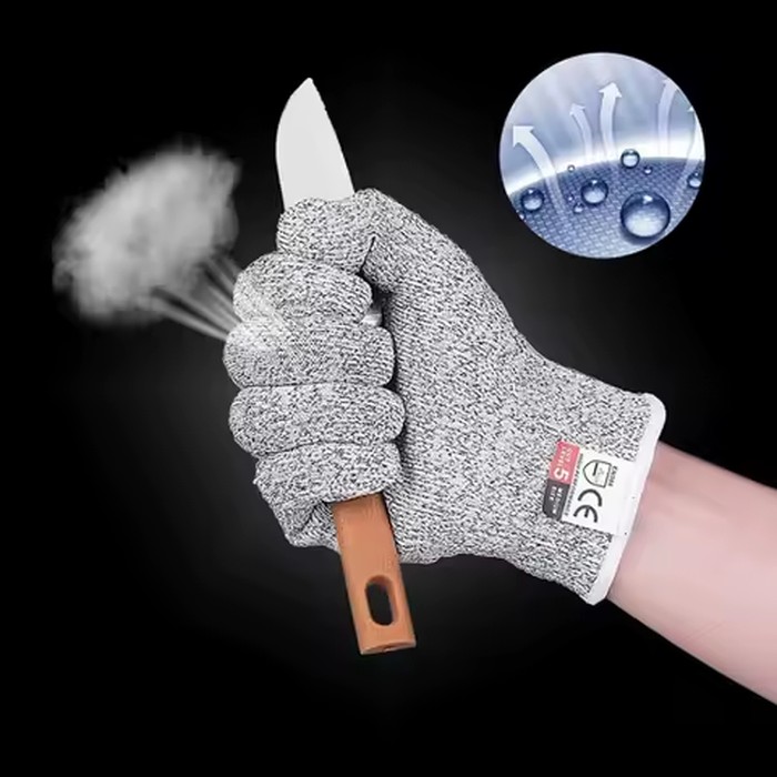 High-strength Working Gloves Heavy Duty for Industry Gardening HPPE Level 5 Work Glove Cut-resistant Safety Gloves FHST01