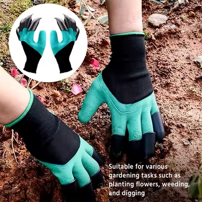 Waterproof Thumbs Protection Gloves for Digging Planting Flowers Vegetable Anti-slip Immersed in Glue Claws