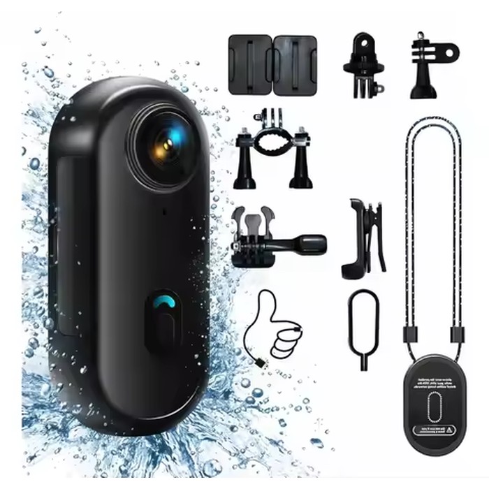 Action Camera 4K Bike Motorcycle Magnetic Wearable Mini Camera WiFi Friendly Cam with Waterproof Shell For Casual Cycling Vlog
