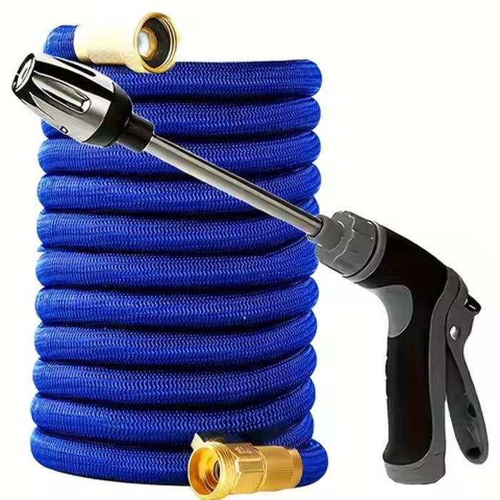 JIT 1PC Garden Hose Nozzle 3/4 Expandable Magic Garden Hose High-Pressure Car Wash Spray Pipe Garden Water Gun Pipe Garden Lawn