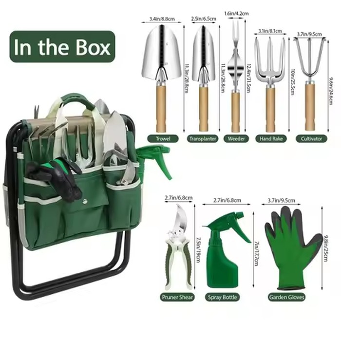 Durable Combination Garden Gardening Tools Set 10 Pcs Detachable Storage Garden Tools Combination