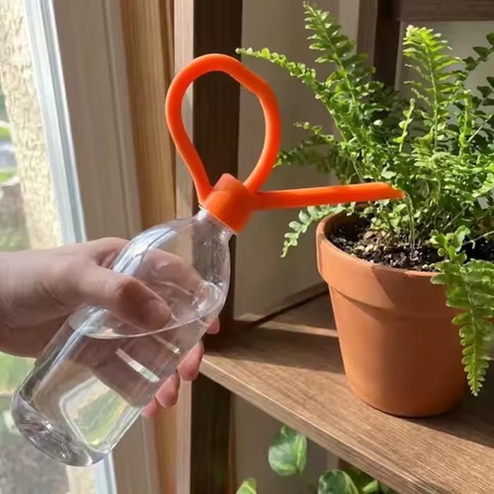 Watering Can Spout Lid Adapter, Reusable Bottle Watering Nozzle With Handle For 0.5-2L Plastic Bottle Indoor Plant Watering Tool