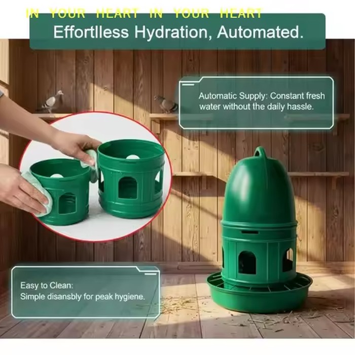 【X】Automatic Feeder With Hanging Handle Bird Pot 3L/5L Bird Water Drinker Parrot Parakeet Pigeon Duck Dove Water Dispenser