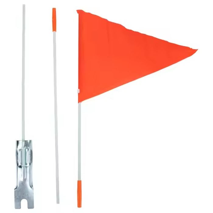 125cm Bike Flags Pole Set High Visibility Safety Flag Fiberglass Pole Bike Trailer Flag Mounting Bracket Kids Outdoor