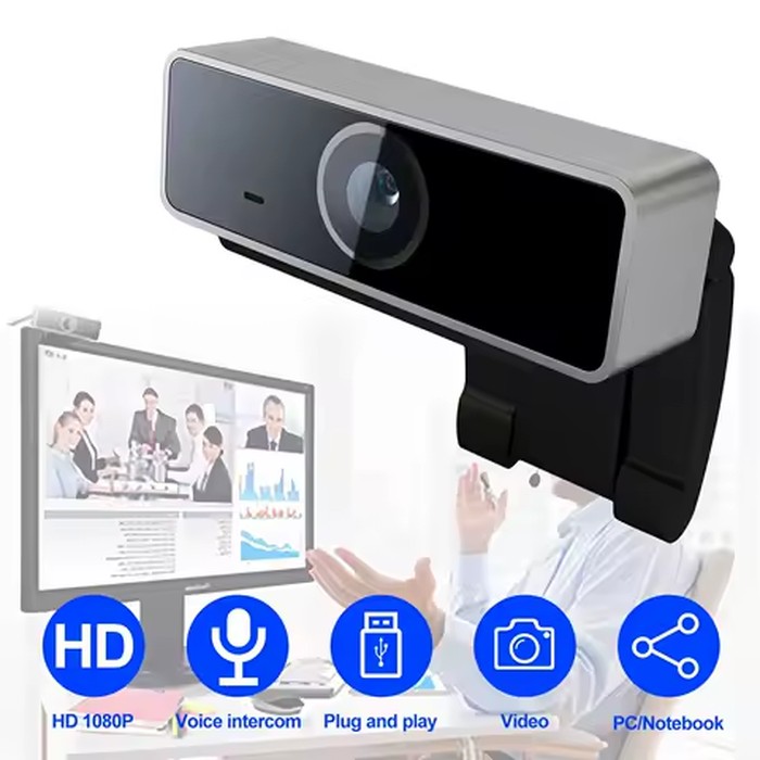 FHD 1080P Webcam USB PC Computer Webcam Auto Focus with Microphone 60-Degree Widescreen Desktop Laptop Webcam Live Streaming Webcam