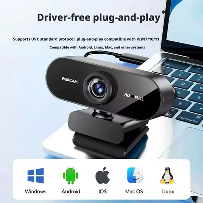 Full HD 1080P Webcam USB Plug Play Web Camera Built-in Microphone Rotatable Clip On Computer Camera For Laptop PC Online Class
