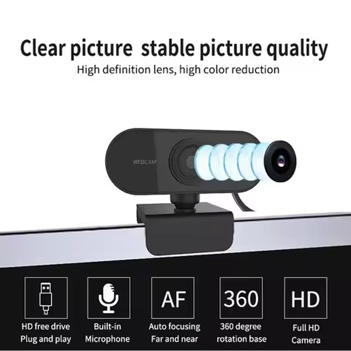 1080P HD Mini Webcam with Mic USB for Laptop Desktop Ideal for Video Calls And Conferences