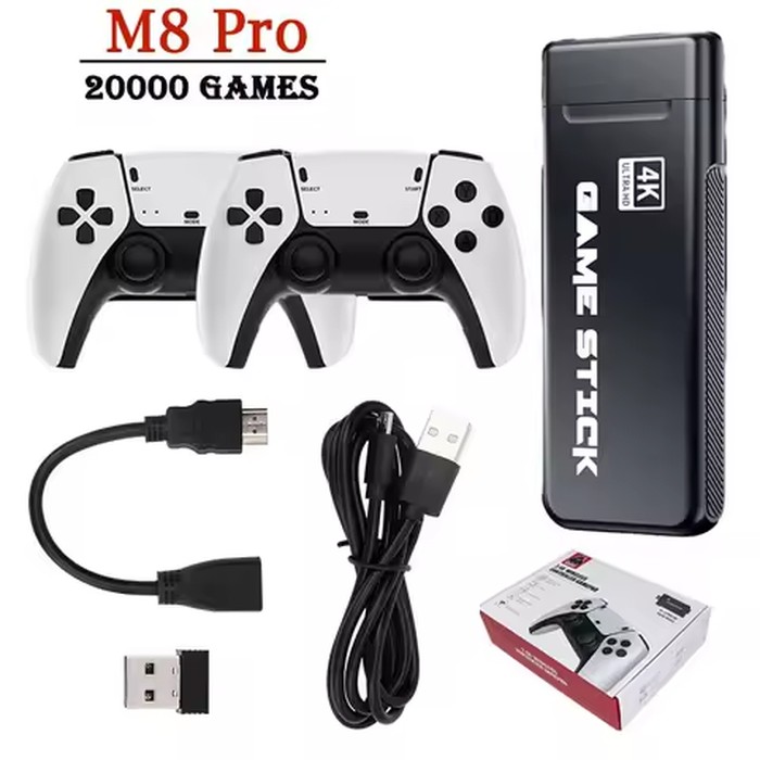 M8pro Hd Home Game Console U82.4g Hd Hdmi Wireless Doubles Retro Dual Joystick Controller Ps1