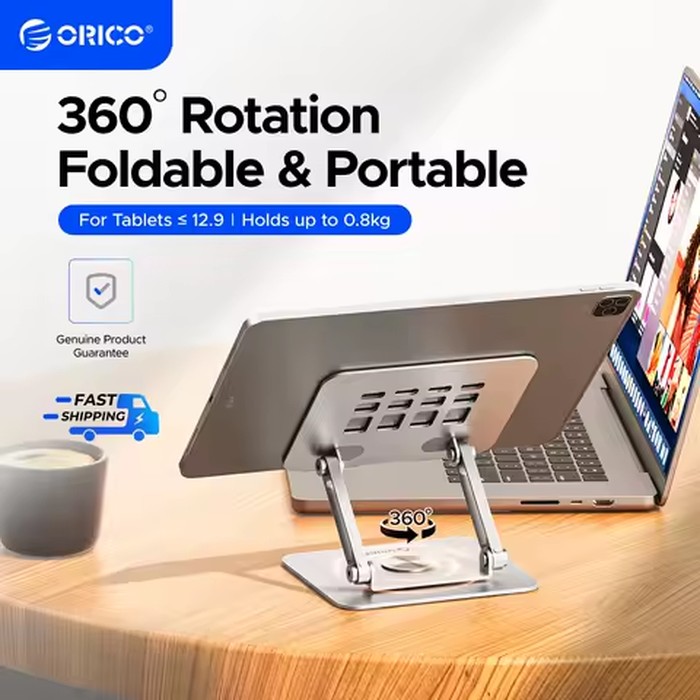 ORICO Foldable Laptop Stand Aluminum Alloy 360 Adjustable Notebook Stand Up to 17 inch Laptop Folding Desktop Support Holder