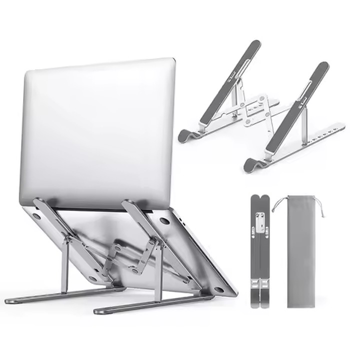 For Macbook Air Laptop Portable Laptop Holder Aluminum Alloy Non-Slip Notebook Holder Cooling Bracket Stable Typing Cooling Base