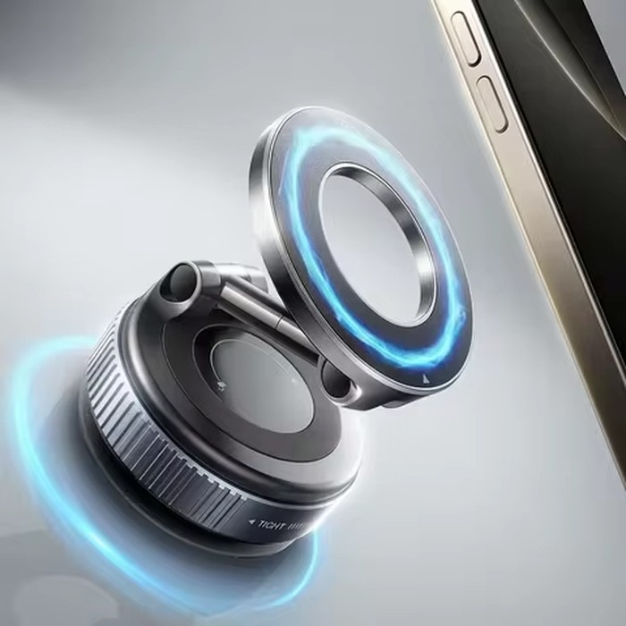 Vacuum Magnet Bracket Upgraded Version Multi-angles Adjustment Strong Magnetic Suck Design Foldable Car Navigation Phone Holder