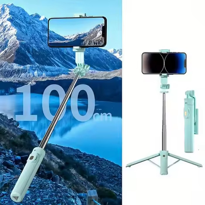 Portable Mobile Phone Selfie Stick,Degree Rotation, Retractable Detachable For Iphone Android Tripod Stand With Remote