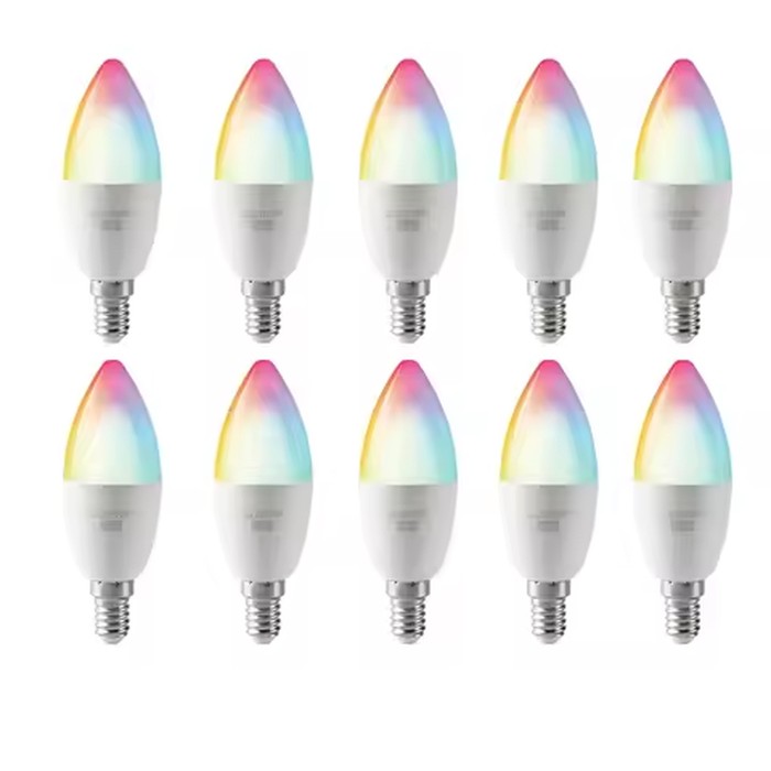 Tuya LED RGB Smart C37 Light Candle Bulb Dimmable 6W Bulbs Wifi Led Magic Lamp AC 85-265V 110V 220V Work with Alexa Google Home