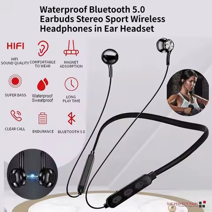 Waterproof Bluetooth 5.0 Earbuds Stereo Sport Wireless Headphones in Ear Headset