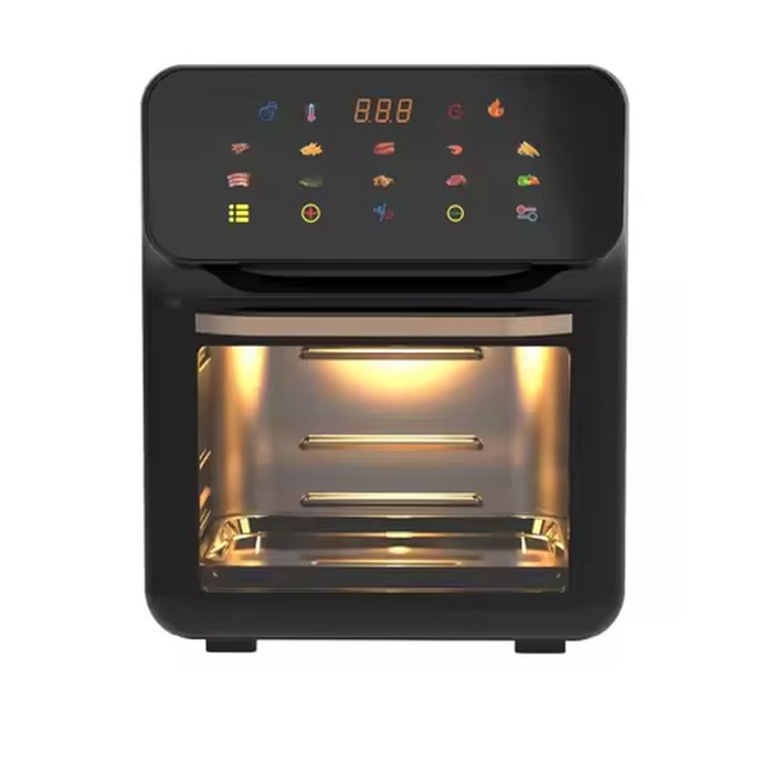 15L Visual Air Fryer with See-Through Window 1350W Digital Touchscreen 360° Hot Air Circulation for Family/Party Fry/Roast/Bake