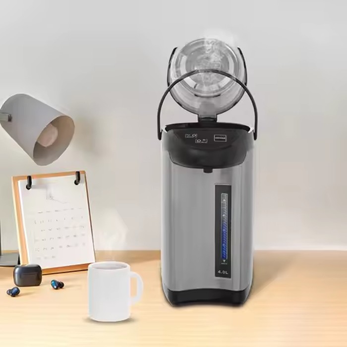 4L Electric Water Boiler Kettle Hot Water Dispenser 304 Stainless Steel 750W 24-Hour Automatic Keep-Warm with Silicone and BPA-free PP Parts for Home and Commercial Use