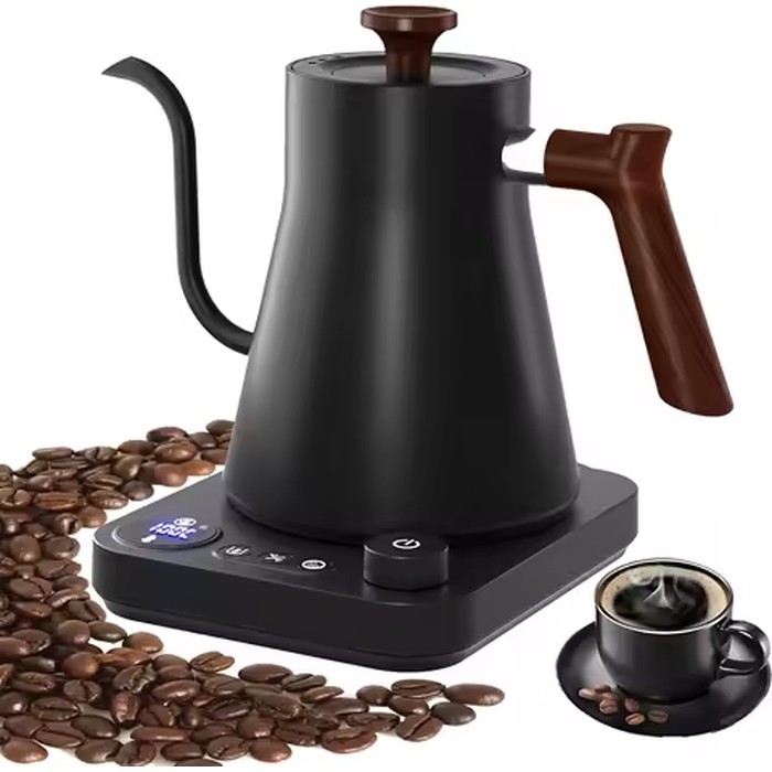 Electric Gooseneck Kettle 900ML Hand Brew Coffee Pot Smart Teapot Temperature Control Pot Rapid Heating Kettle 110v/220v