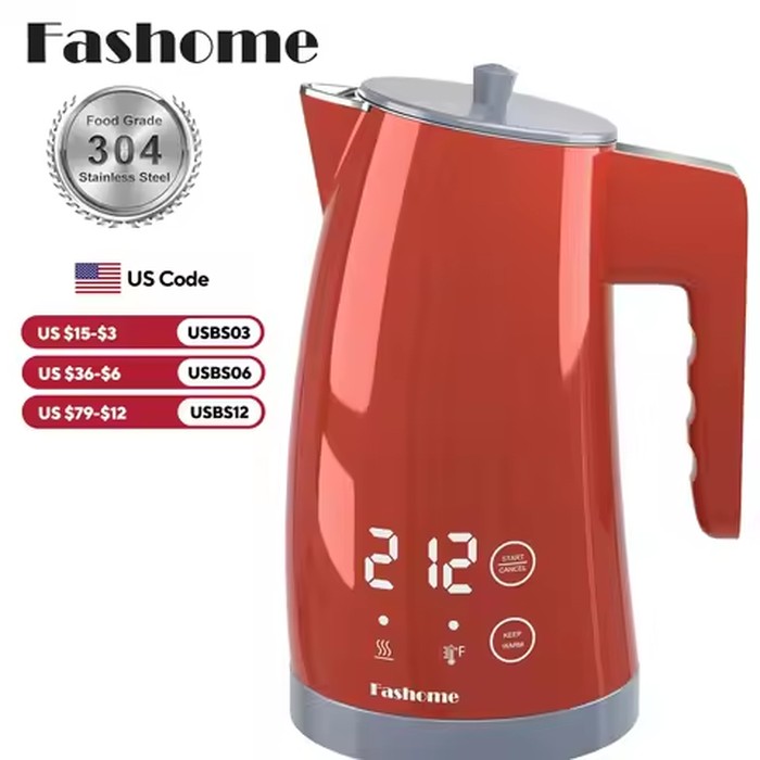 1.25L Electric Kettle Temperature Control Digital LED Display 1200W Electric Tea Kettle, 2 Hour Keep Warm, 304 Stainless Steel Inner, Auto Shut Off, Hot Water Boiler Tea Coffee Electric Pot