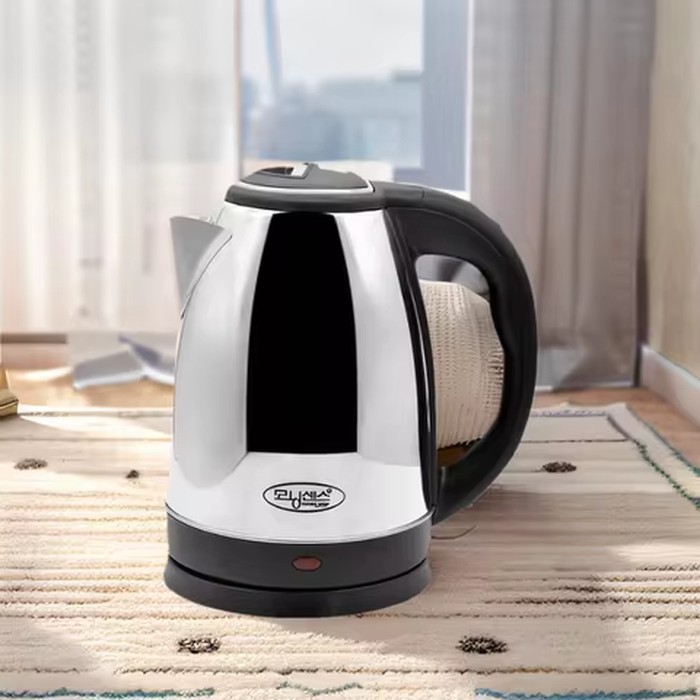 220V Korea Certification Stainless Steel Electric Kettle Silver Black Base Separation Desion Rust-resistant Durable for Home