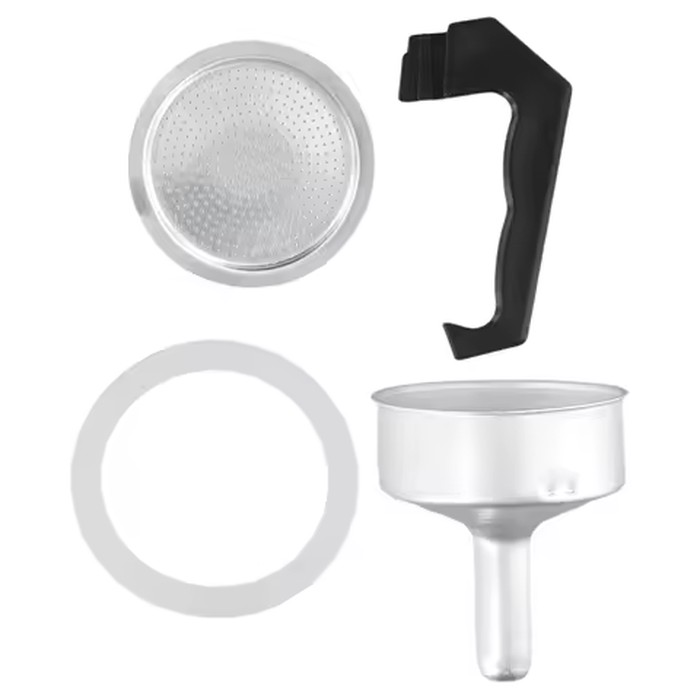 Espresso Coffee Moka Pot Replacement Parts For 1/3/6/9/12 Cups Moka Pot Handle Gasket Seal Funnel Filter Accessories