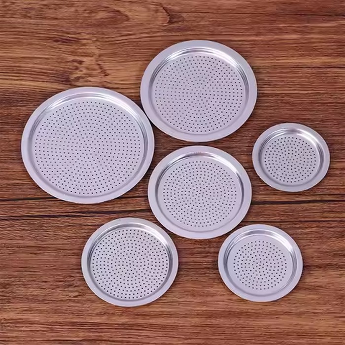 4Pcs/Set 3 Silicone Gaskets + Aluminum Filter Moka Pot Coffee Bottle Replacement Compatible With 1/2/3/6/9/12 Coffee Cup