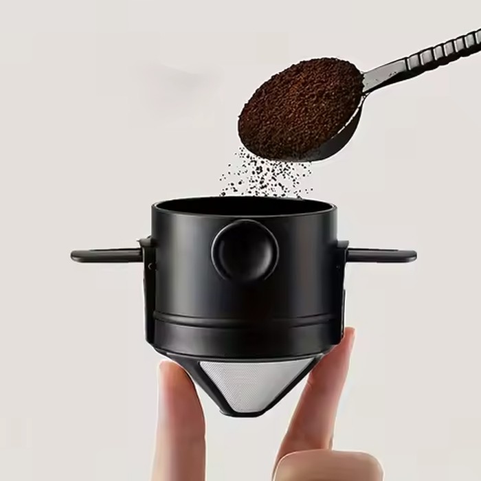 Coffee Filter Cup Portable Reusable Pour Over Coffee Maker Filter Mini Collapsible Paperless Coffee Dripper For Travel Camping