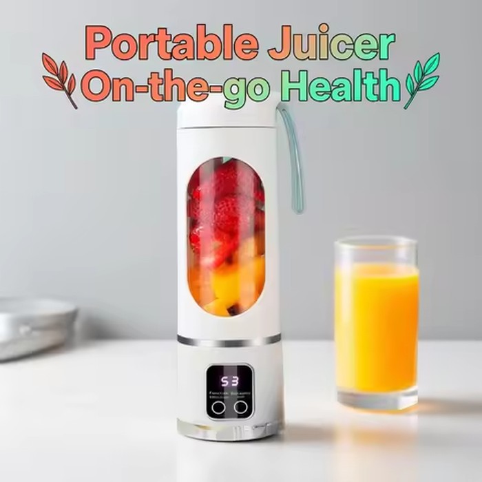 New Portable Juice Maker Blender for Shakes Smoothie 700ML Durable Juicer Steel Blades 2 In 1 Blender Bottle Smoothie Portable