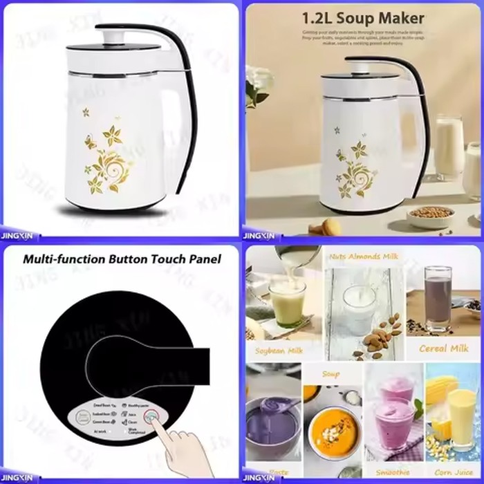 Custom for 1.2L Handheld Blender Portable Soy Milk Maker 40oz Soup Mixer Food Processor Multi Function Smoothie Machine