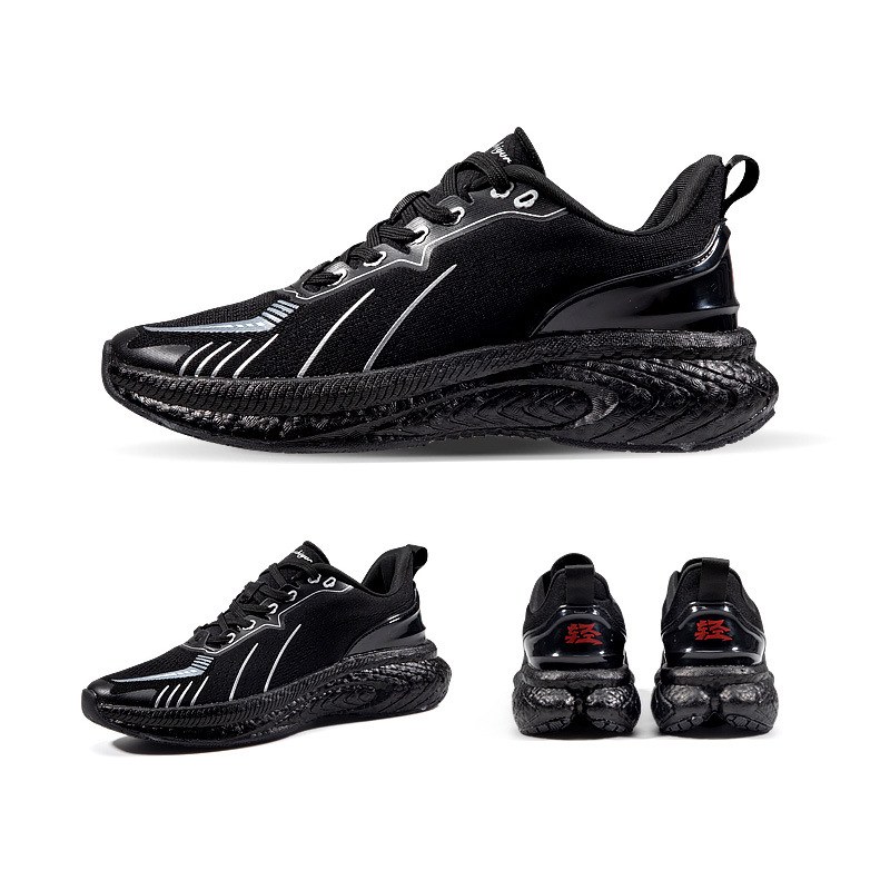 Thick-sole Casual Running Shoes — Black-40
