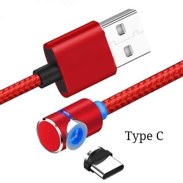 Magnetic USB Type-C Cable — Red / 2 m